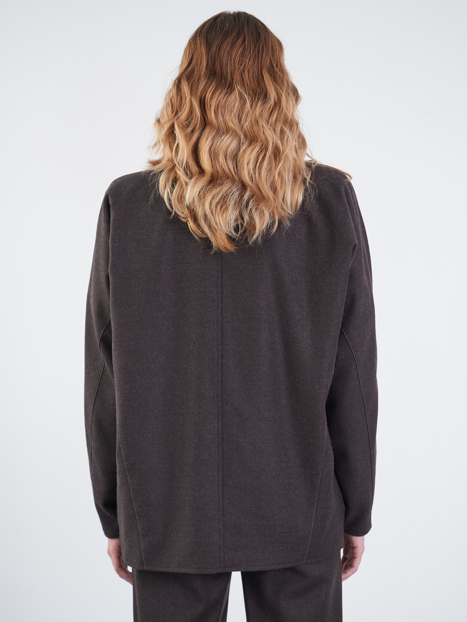 Contrasted Topstitch Jacket