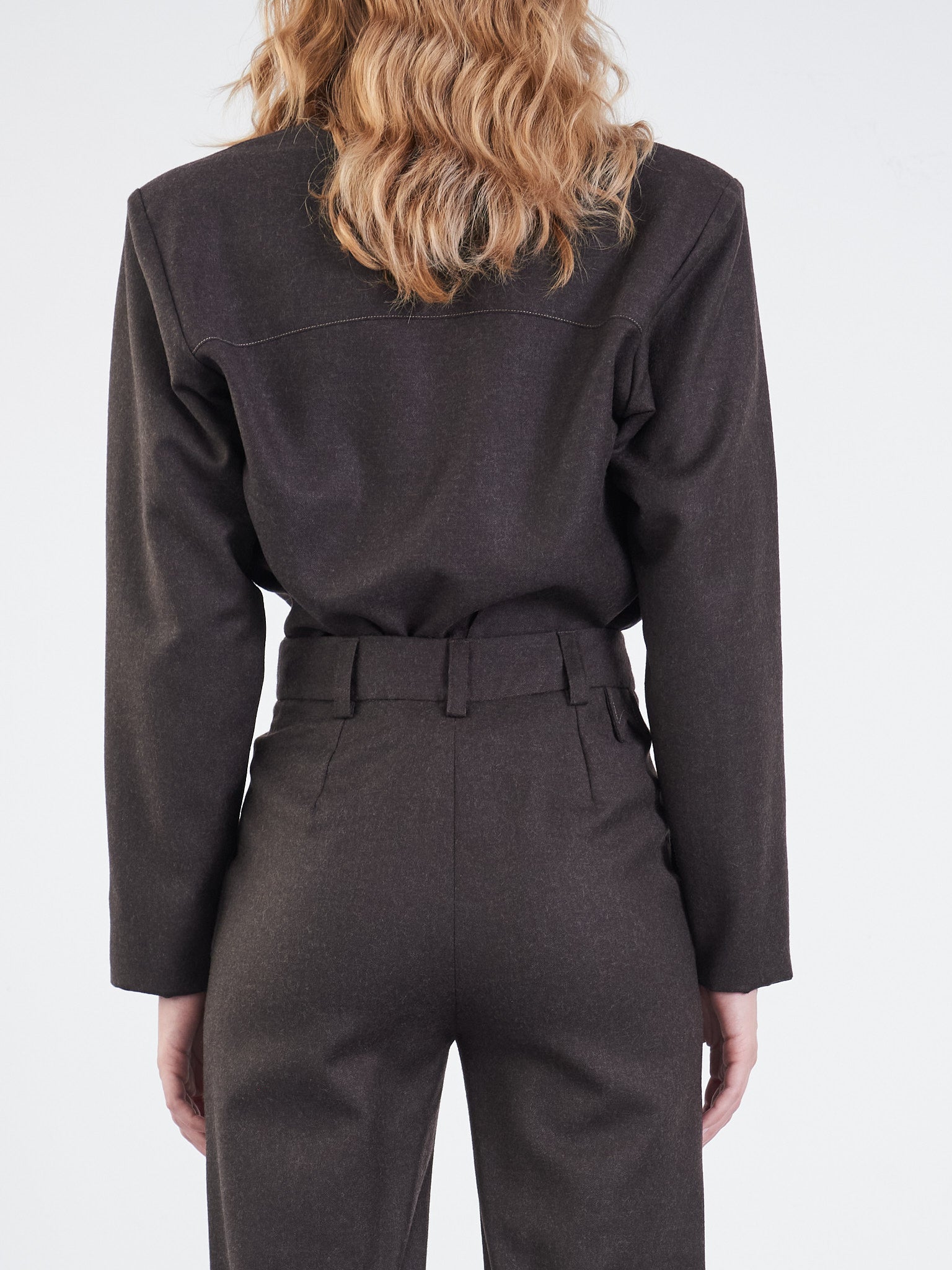 Contrasted Topstitch Top